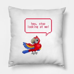 Pixel Chatter: The bird of Mockery Pillow