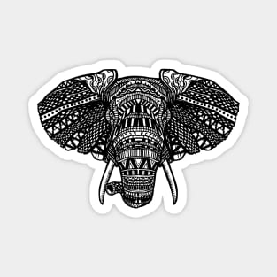 African Elephant Mandala Magnet