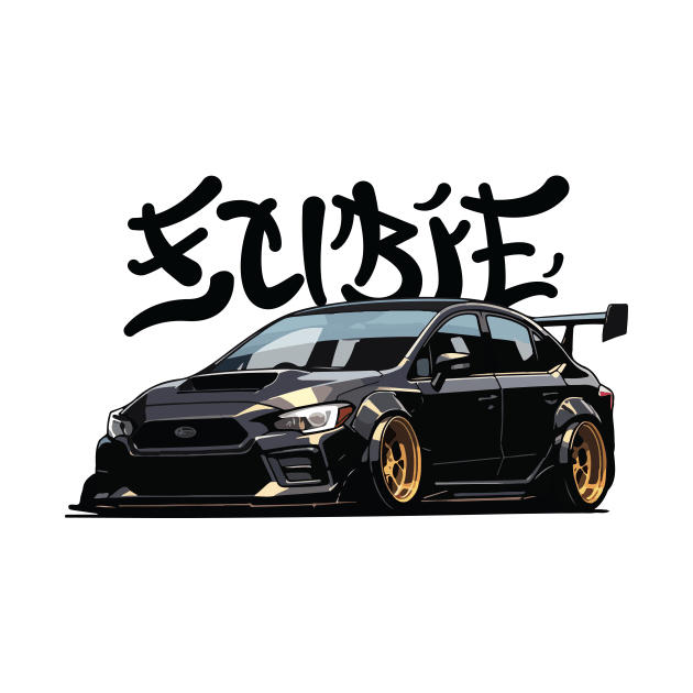 Impreza WRX Car Art - Subaru STI Widebody Modified JDM Car by JDM-Rey