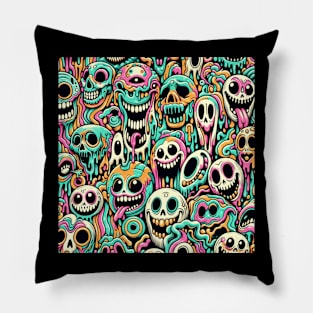 Meltdown smiley pattern Pillow