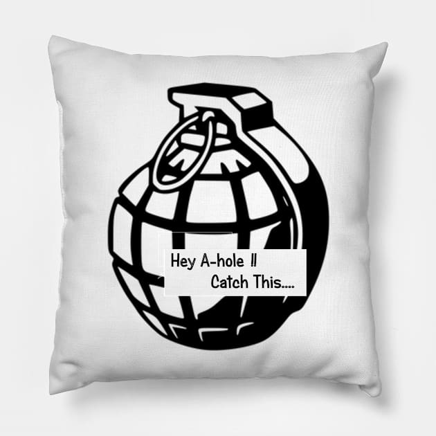 Grenade Toss Pillow by Hudkins