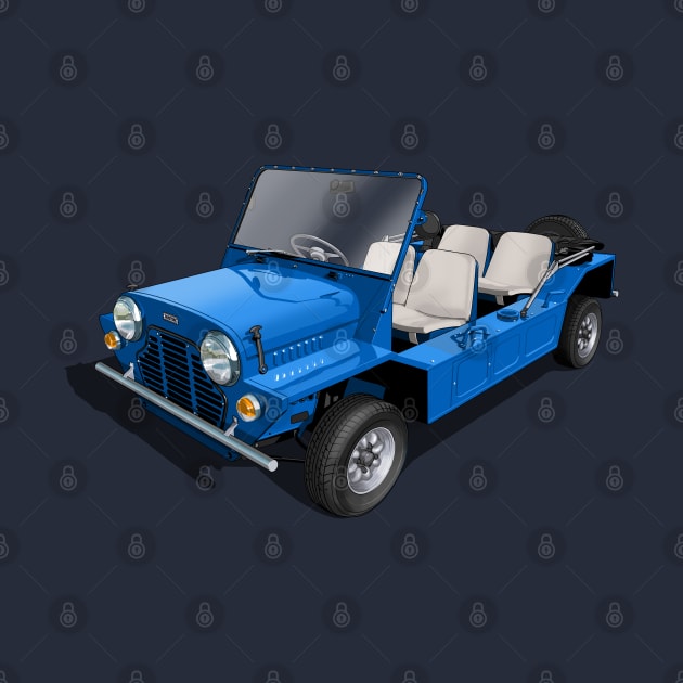 Austin Mini Moke in blue by candcretro
