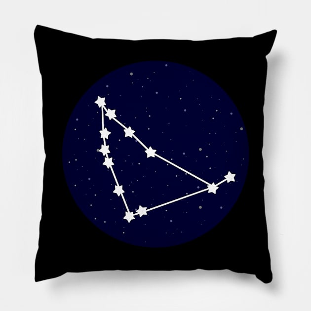 Capricorn Zodiac Constellation Pillow by lulubee