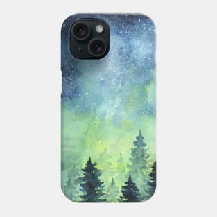 Space art. Watercolor Phone Case