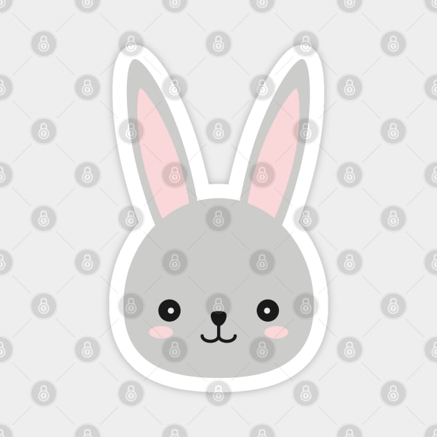 Cute Kawaii Bunny Magnet by Cute Pets Stickers