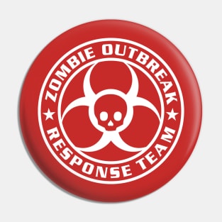 Zombie Outbreak Response Team - WHITE Pin