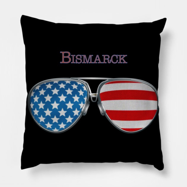 USA GLASSES BISMARCK Pillow by SAMELVES