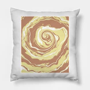 Bright Boho Liquid Swirls Retro Pattern Pillow