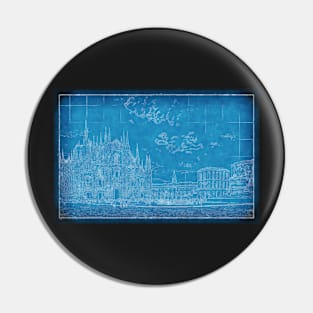 Duomo Blueprint Pin