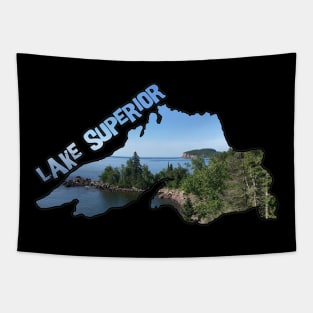 Lake Superior Outline (Tettegouche State Park) Tapestry