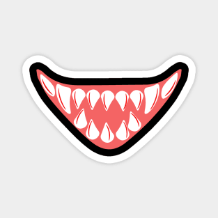 Evil Mouth Teeth Halloween Magnet