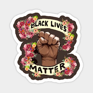 BLM Flower Protest Magnet