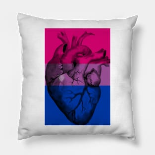 Bisexual Pride Anatomic Heart Pillow