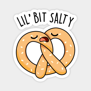 A Lil Bit Salty Cute Pretzel Pun Magnet