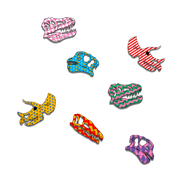 crazy patterned dinosaur fossils by B0red