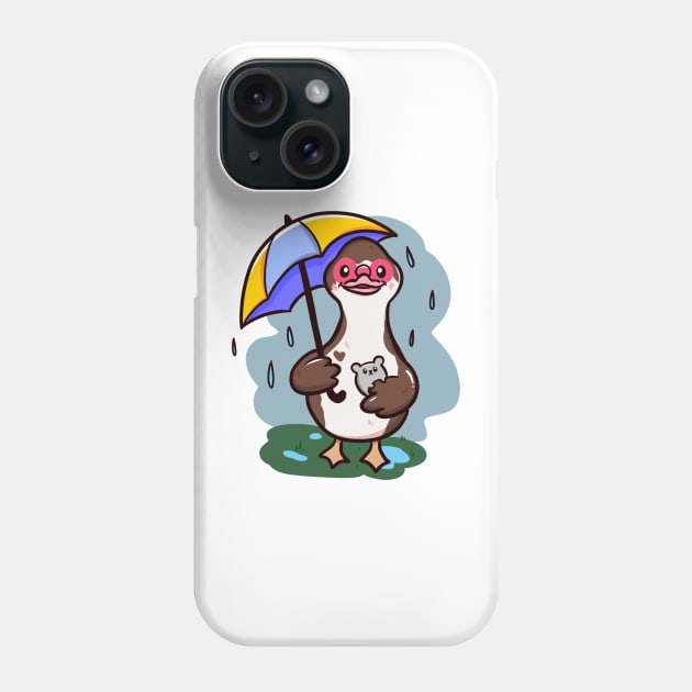 Rainy days duck Phone Case by Jurassic Ink