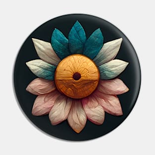 Button Flower Pin