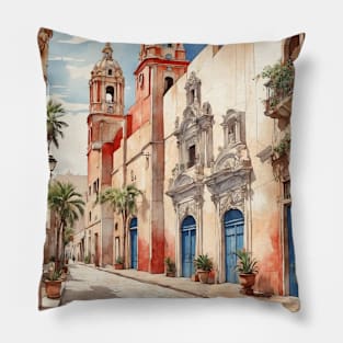 San Jose de Gracia Aguascalientes Mexico Vintage Tourism Travel Pillow