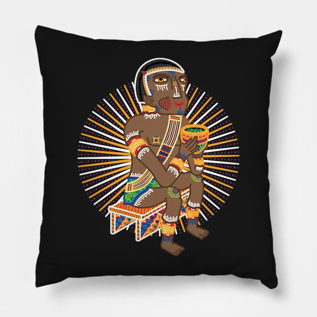 COQUERO COCA CHEWER CAPULÍ NARIÑO COLOMBIA - full colour Pillow by Xotico Design