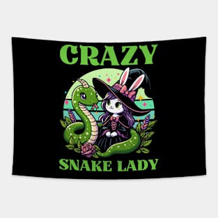 Crazy Snake Lady Tapestry