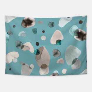 Pocket - Pebbles Terrazo Pale Teal Tapestry