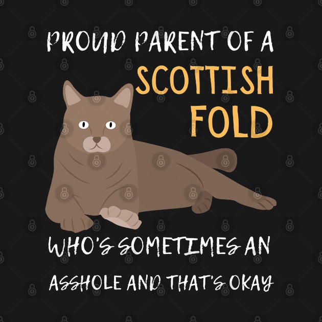 Proud Parents of Scottish Fold Pet Cat by Azulan Creatives