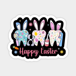 Happy Easter Dental Squad Bunny Tooth Design Magnet