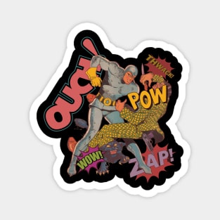 Ouch Pow Zap cartoon vintage comics design Magnet