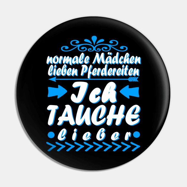 Tauchen Mädchen Frauen Scuba Delfin Spruch Pin by FindYourFavouriteDesign