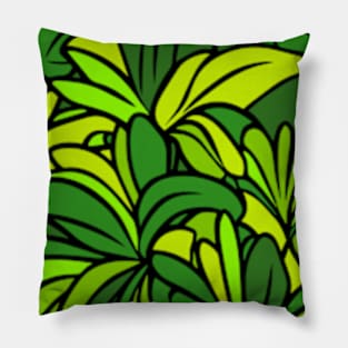 Green Leaves Pillow