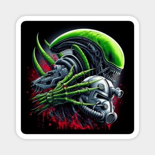 Alien Xenomorph versus Fallout Magnet