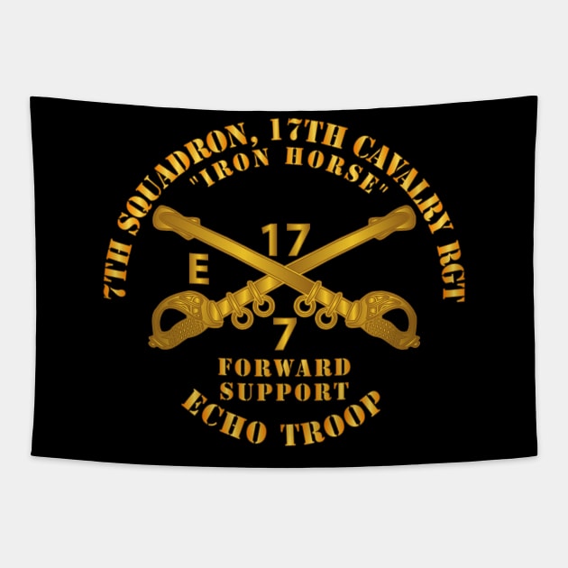 7th Sqn 17th Cav Regt - Echo Trp - Iron Horse Tapestry by twix123844