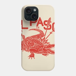 El Paso Alligator w/ text (red) Phone Case