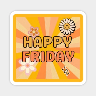 Happy Friday - Retro Vibe Magnet