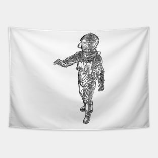 Astronaut voxel Tapestry