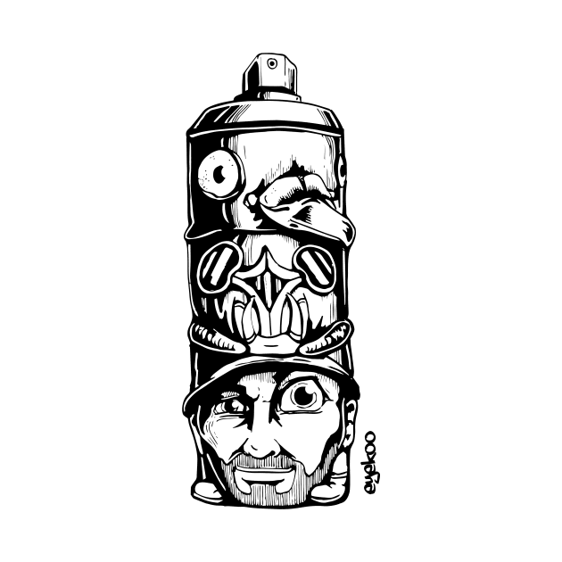 SprayCan Totem - Black by Eyekoo