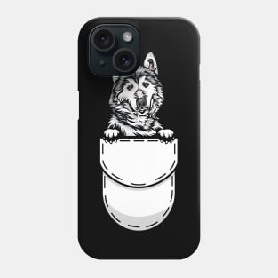 Funny Alaskan Malamute Pocket Dog Phone Case