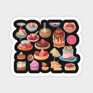 Popular Food through Colorful Magnet