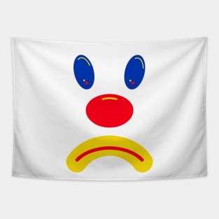 Sad Clown - Primary Colored Tapestry