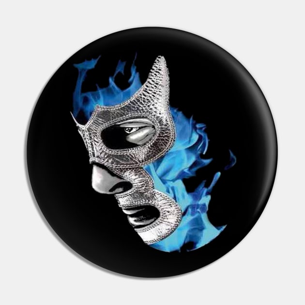 Feel-Ink Blue Demon Mexico Lucha Libre Mexican Wrestler Legend Pin by FeelInksense