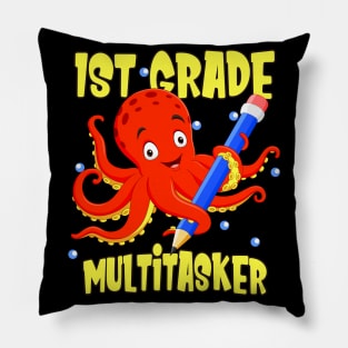 1st Grade Cute Octopus First Grader School Kids Pillow