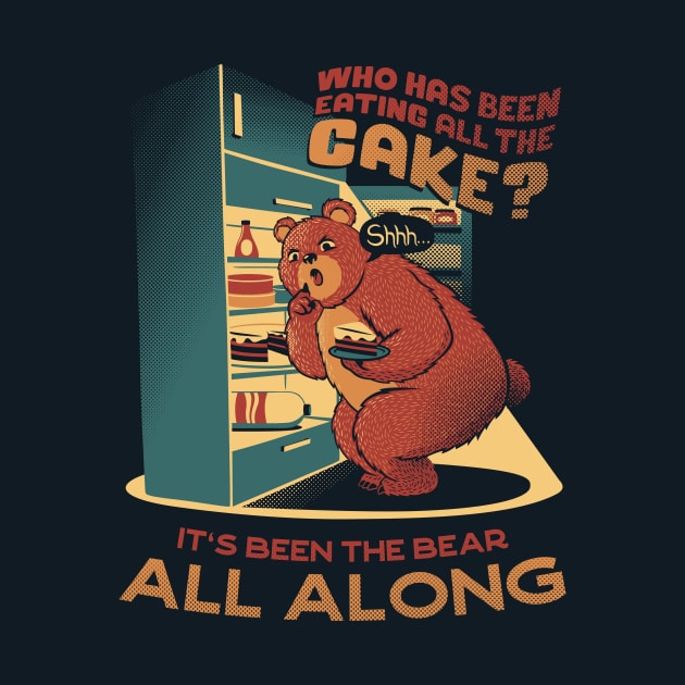 The fridge is a lie raid the fridge bear eating cake by Tobe Fonseca by Tobe_Fonseca