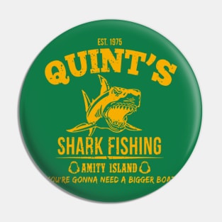 Quint's Shark Fishing Amity island 1975 Pin