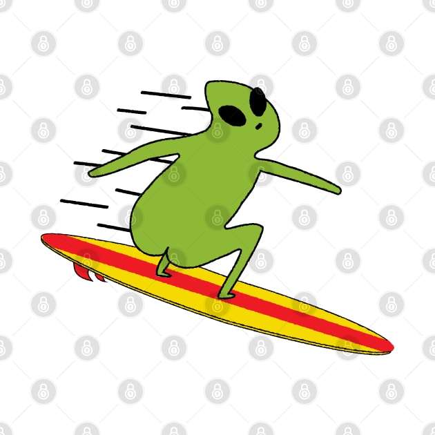 Alien surfing by Pinches Dibujos Feos