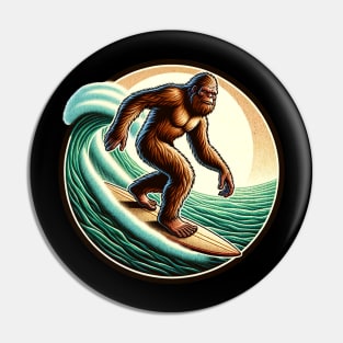 Surfing Bigfoot Pin