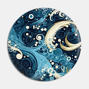 Abstract Swirls and Waves Effect illustration Pin