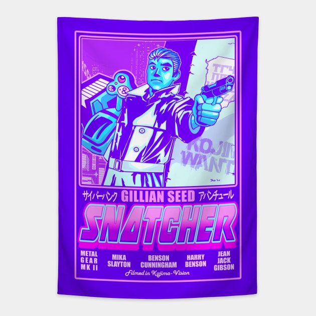 Neon Snatcher Poster Tapestry by GodsBurden