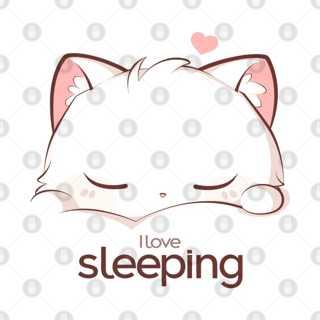 Cat I love sleeping by Myanko