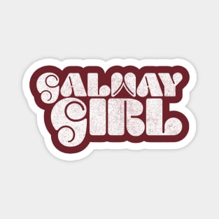 Galway Girl - Retro Typography Irish Pride Design Magnet