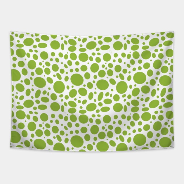 Green dots Tapestry by A_using_colors